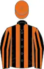 Black and orange stripes, orange cap