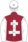 Maroon, white cross of lorraine, sleeves and cap