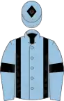 Light blue, black braces and armlets, diamond on cap