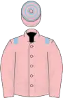 Pink, light blue epaulets, hooped cap