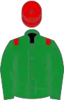 Green, Red Epaulets, red cap