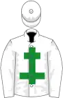 White, green cross of lorraine