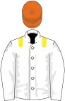 White, yellow epaulets, orange cap