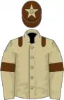 Beige, brown epaulets and armlets, brown cap, beige star