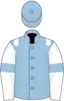 Light blue, white epaulets, white sleeves, light blue armlets