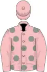 Pink, Grey spots, Pink sleeves and cap