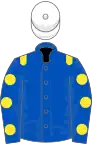 Royal Blue, Yellow epaulets, Royal Blue sleeves, Yellow spots, White cap