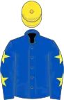 Blue, Blue sleeves, Yellow stars, Yellow cap