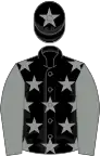 Black, grey stars and sleeves, star on cap