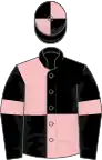 Black and pink (quartered), black sleeves, pink armlets