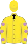 Yellow, Mauve spots on sleeves