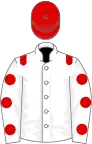 White, red epaulets and spots on sleeves, red cap