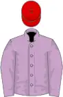 Lilac, Red and Black diamonds, Lilac sleeves, Red cap