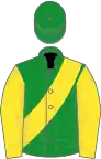 Green, yellow sash and sleeves