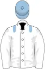 White, light blue epaulets and cap