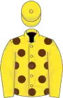 Yellow, Brown spots, Yellow sleeves and cap