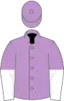 Mauve, white halved sleeves