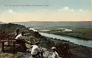 Connecticut River, Oxbow, Northampton, MA; postcard posted 1911