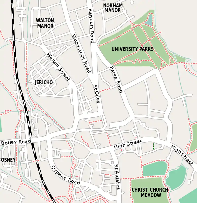 Wadham College, Oxford is located in Oxford city centre