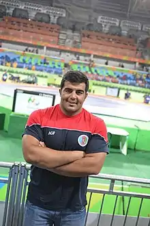 Oyan Nazariani, is an Azerbaijani Beach wrestling and Greco-Roman wrestler born in Urmia. He is the head coach of the Azerbaijani beach wrestling team.