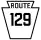 Pennsylvania Route 129 marker