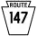 Pennsylvania Route 147 marker