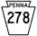 Pennsylvania Route 278 marker