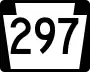 Pennsylvania Route 297 marker