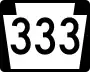 Pennsylvania Route 333 marker