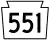 Pennsylvania Route 551 Alternate marker