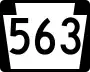 Pennsylvania Route 563 marker