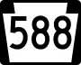 Pennsylvania Route 588 marker