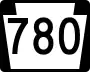 Pennsylvania Route 780 marker