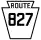 Pennsylvania Route 827 marker