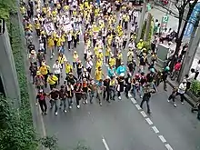 Image 24People's Alliance for Democracy, Yellow Shirts, rally on Sukhumvit Road in 2008. (from History of Thailand)