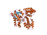 2ihb: Crystal structure of the heterodimeric complex of human RGS10 and activated Gi alpha 3