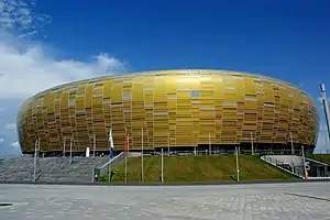 Exterior of the Stadion Gdańsk