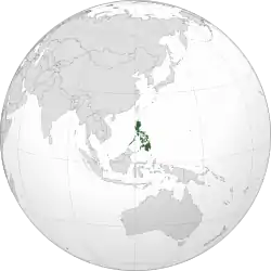 Country marked in green on map