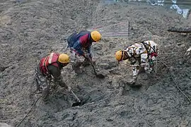 Rescue operation at the Tunnel 2 of Tapovan Vishnugad Hydropower Plant, Date: 8 February 2021