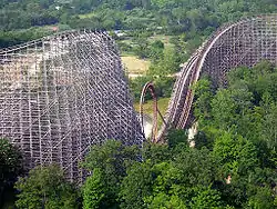 Son of Beast in Kings Island was the only wooden coaster to have a vertical loop.