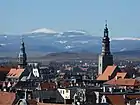 Kamienna Góra with Karkonosze mountain range