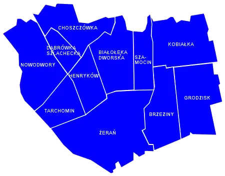 Main subdivisions of Białołęka (MSI)