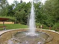 Water fountain near the salt cascade