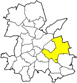 Location of Ligota-Ligocka Kuźnia within Rybnik