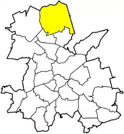 Location of Ochojec within Rybnik