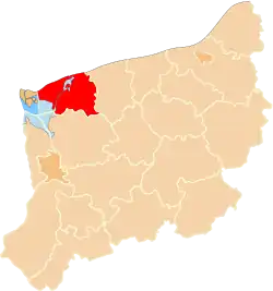 Location within the voivodeship