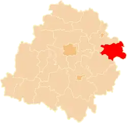 Location within the voivodeship