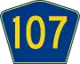 Highway 107 marker