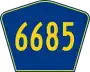 Highway 6685 marker