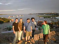 The Plaid Tongued Devils at Pilot's Monument, Yellowknife, NWT, Canada